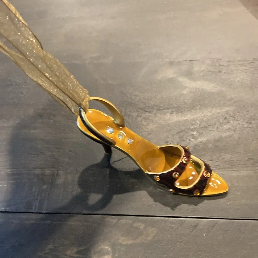 Shoe Christmas Ornament by Bombay - Daphne Leopard Open Toe - Picture 9 of 9